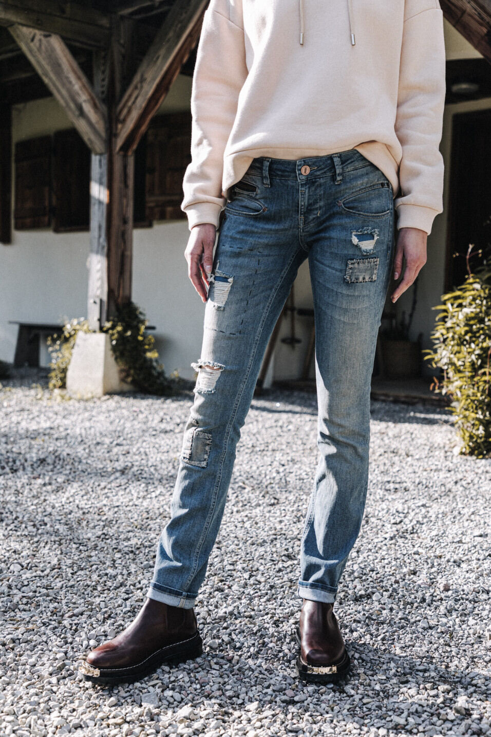 comment porter le jean slim en hiver