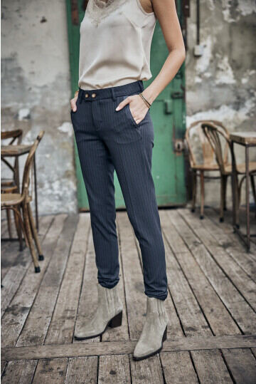 Pantalon city tendance femme freeman t porter style smoking office wear femme hiver 2022