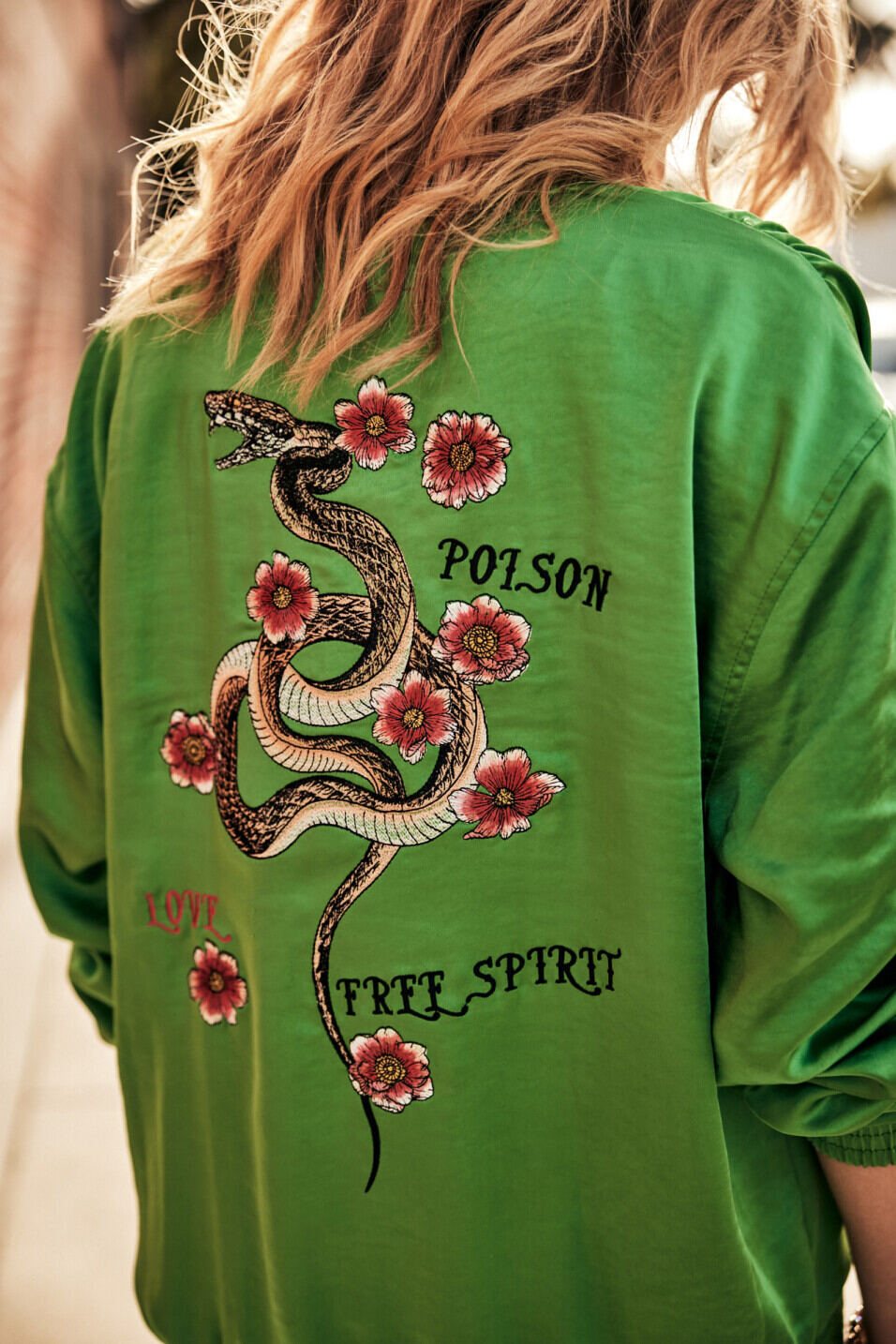 Jacke Woman Troopie Snake Medium green | Freeman T. Porter