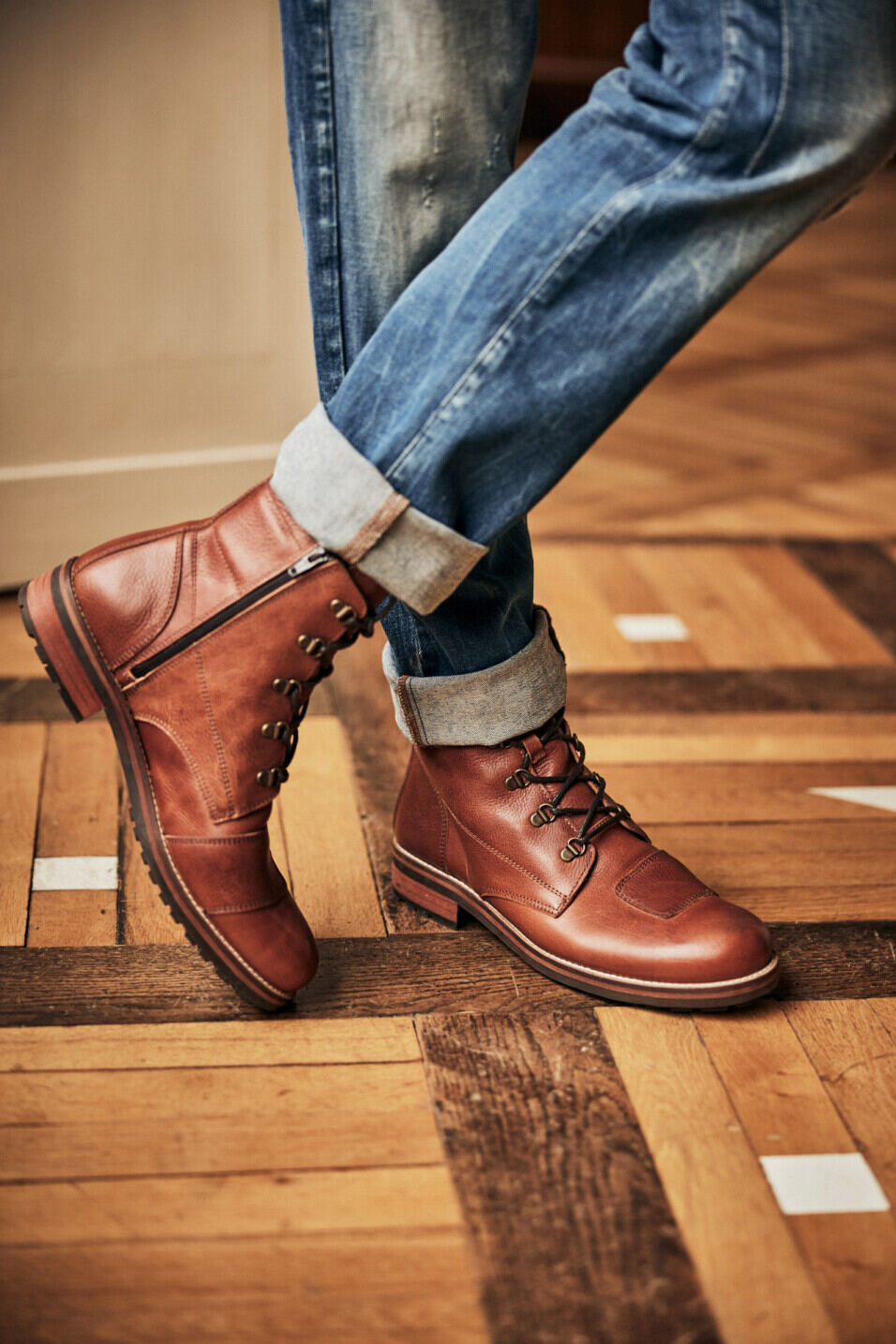 Leather boots Man Lord Cognac | Freeman T. Porter