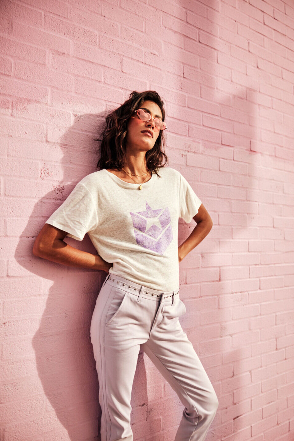 T-shirt logo sans manches Femme Suria Icon Violet tulle | Freeman T. Porter
