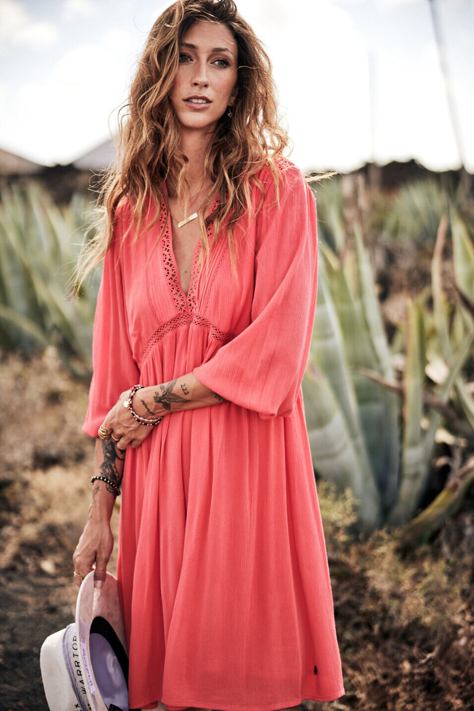 Kurzes Kleid Woman Rafilda Plain Color Cayenne | Freeman T. Porter