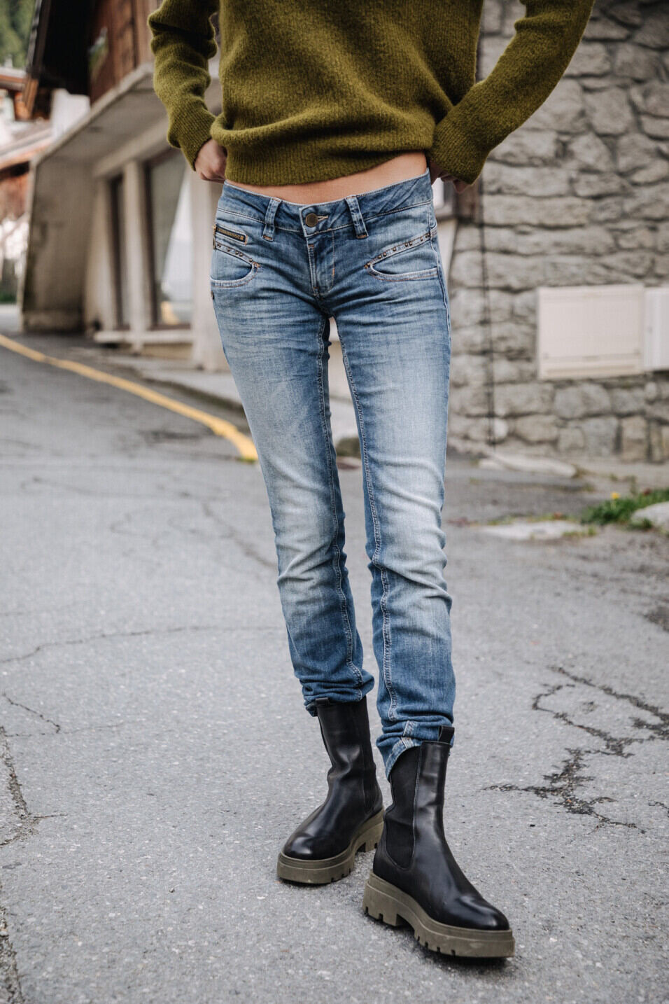 Jeans Alexa Taille Basse Freeman | - Pacific T. Porter Femmekollektion