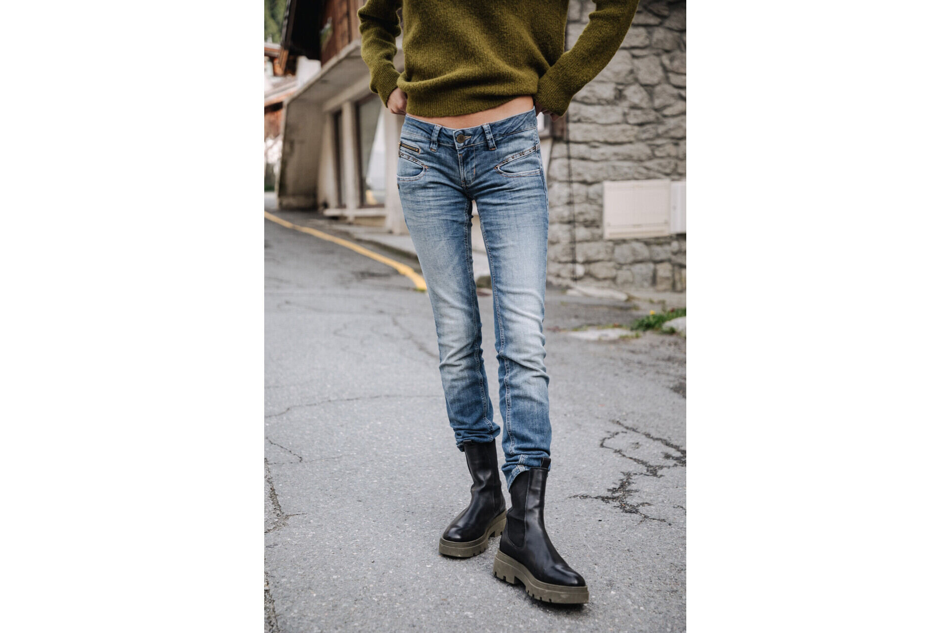Jeans Alexa Taille Basse Pacific Porter | T. Freeman - Femmekollektion