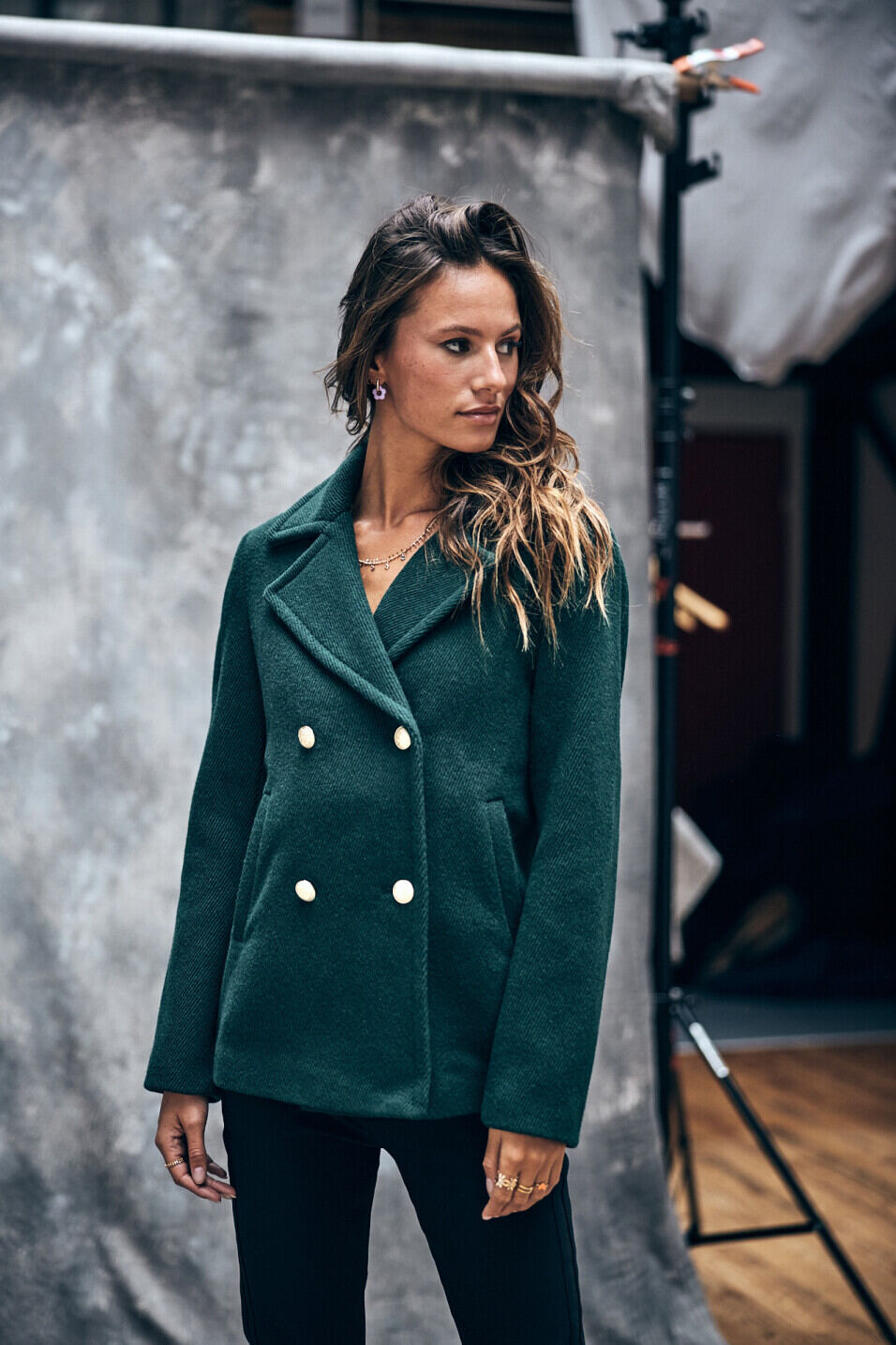 Emerald green clearance peacoat