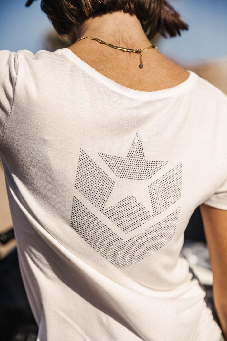 T-shirt logo strass Femme Tarissa Icon White | Freeman T. Porter