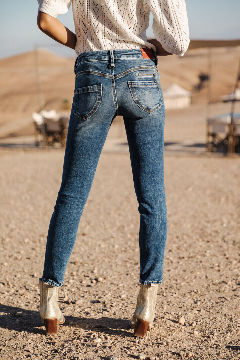 Jeans super slim Femme Alexa Cropped Saopolo med | Freeman T. Porter
