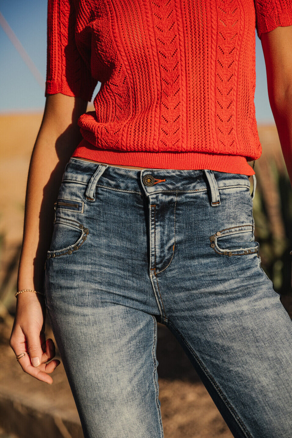 Skinny jeans Woman Alexa High Waist Cropped Saopolo med | Freeman T. Porter