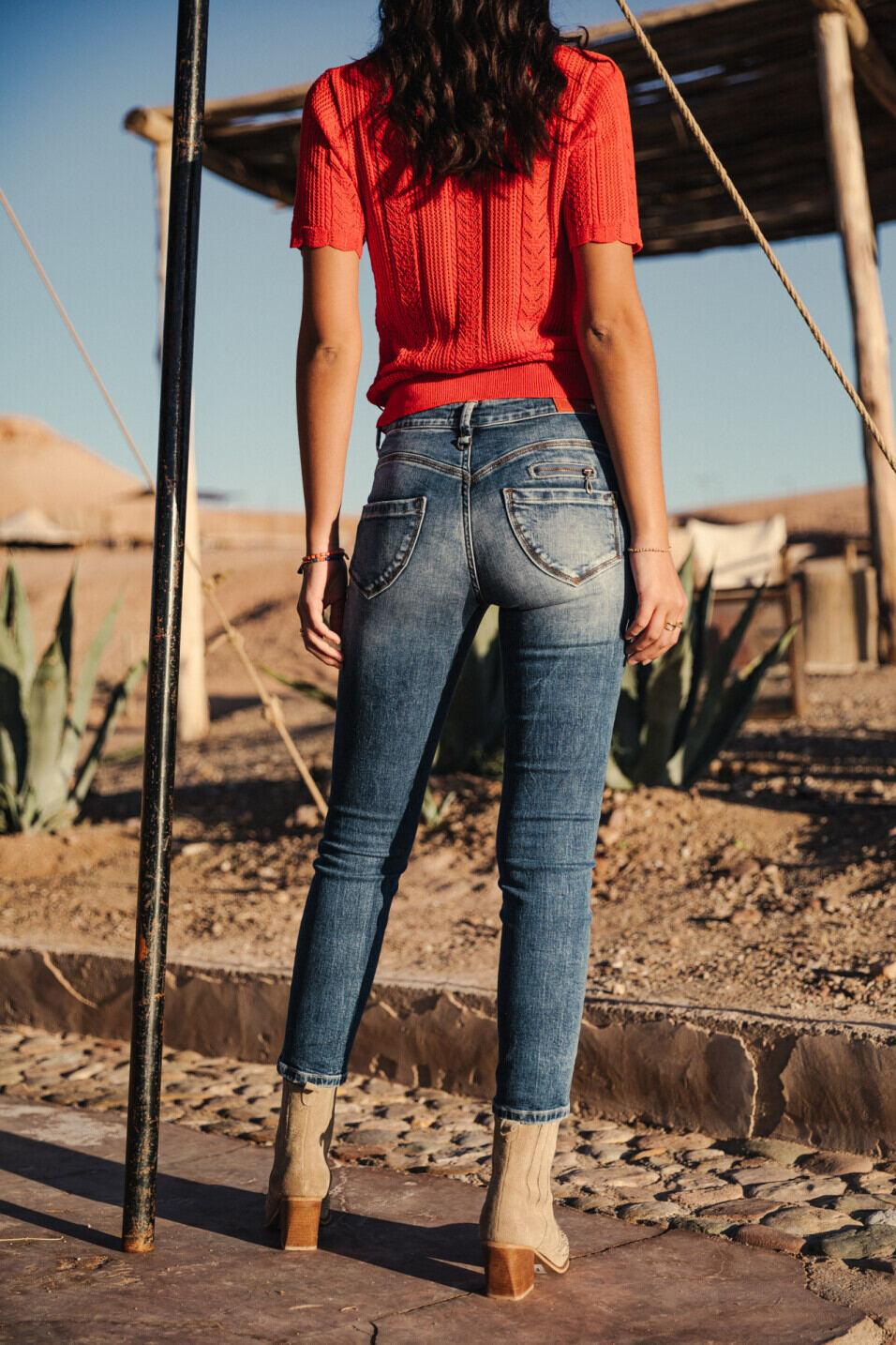 Skinny jeans Woman Alexa High Waist Cropped Saopolo med | Freeman T. Porter