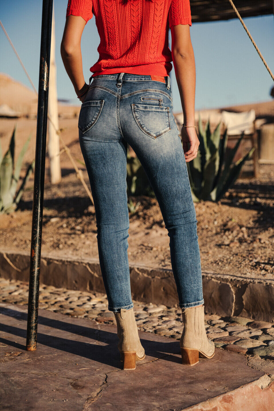Jeans skinny Femme Alexa High Waist Cropped Saopolo med | Freeman T. Porter