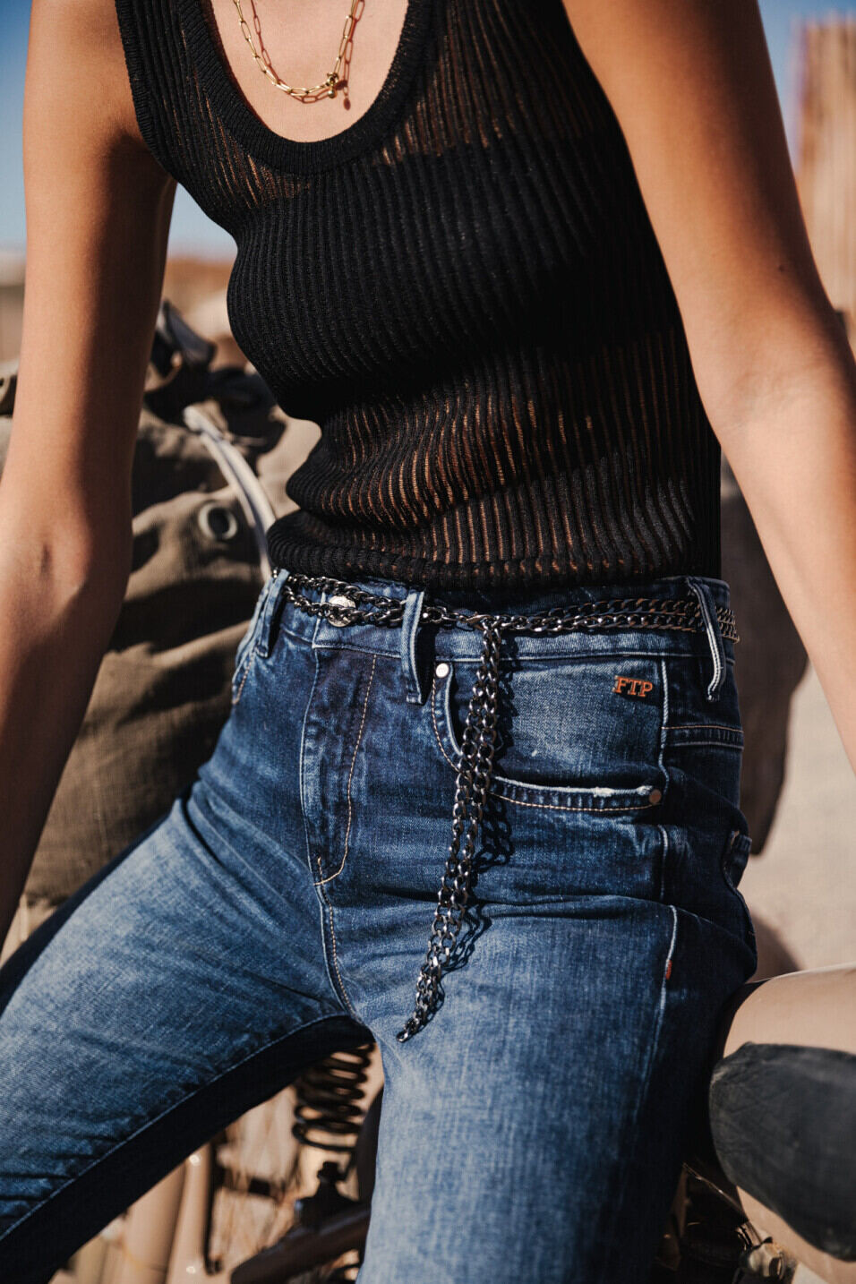 Bootcut cropped jeans Woman Norma Sanremo dark | Freeman T. Porter