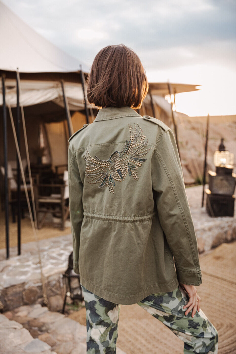 Safari jacket Woman Maylis Wild Light khaki | Freeman T. Porter