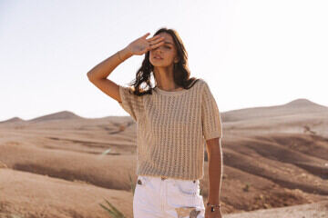 Fitted sweater Woman Peronelle LX Gold | Freeman T. Porter