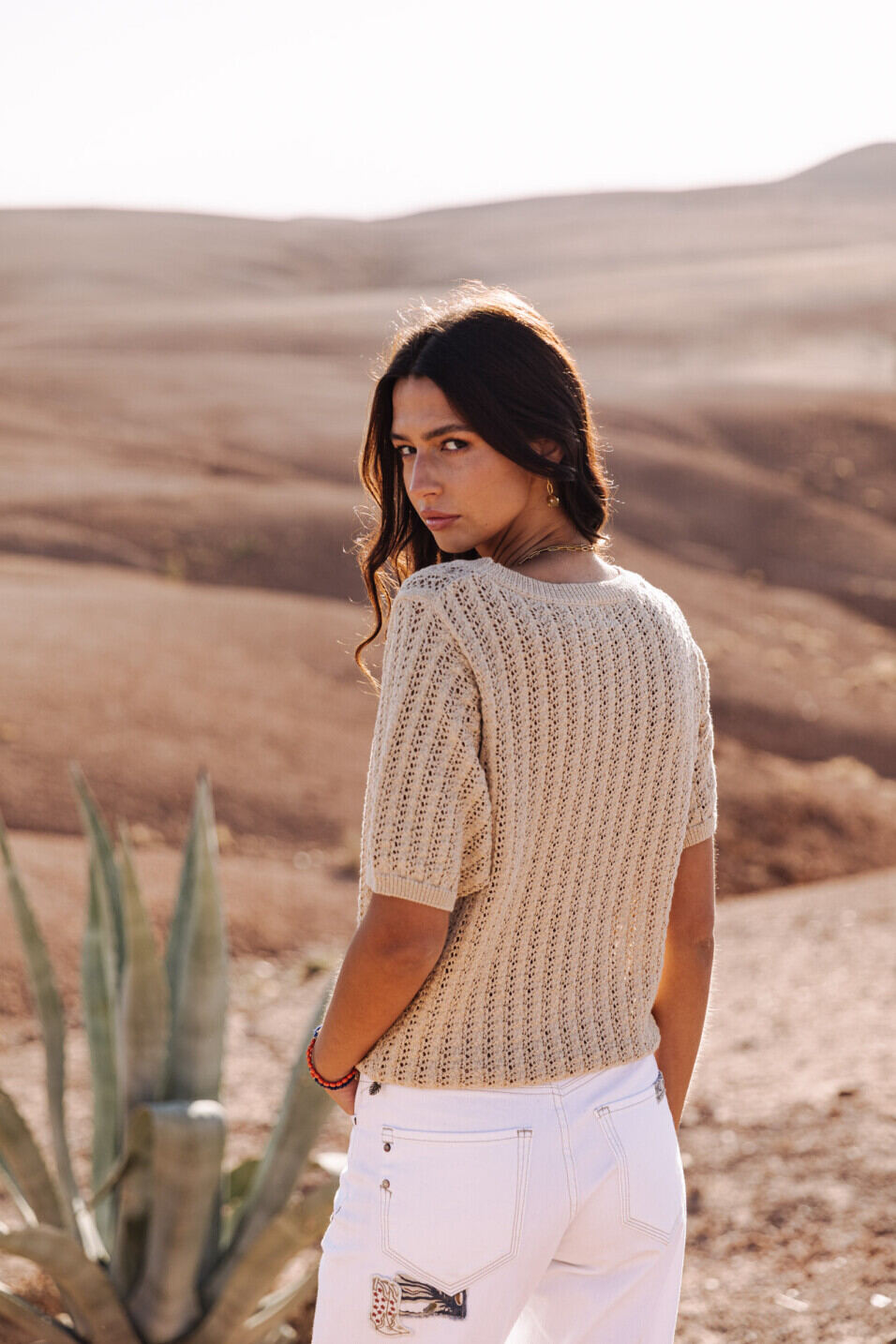 Fitted sweater Woman Peronelle LX Gold | Freeman T. Porter