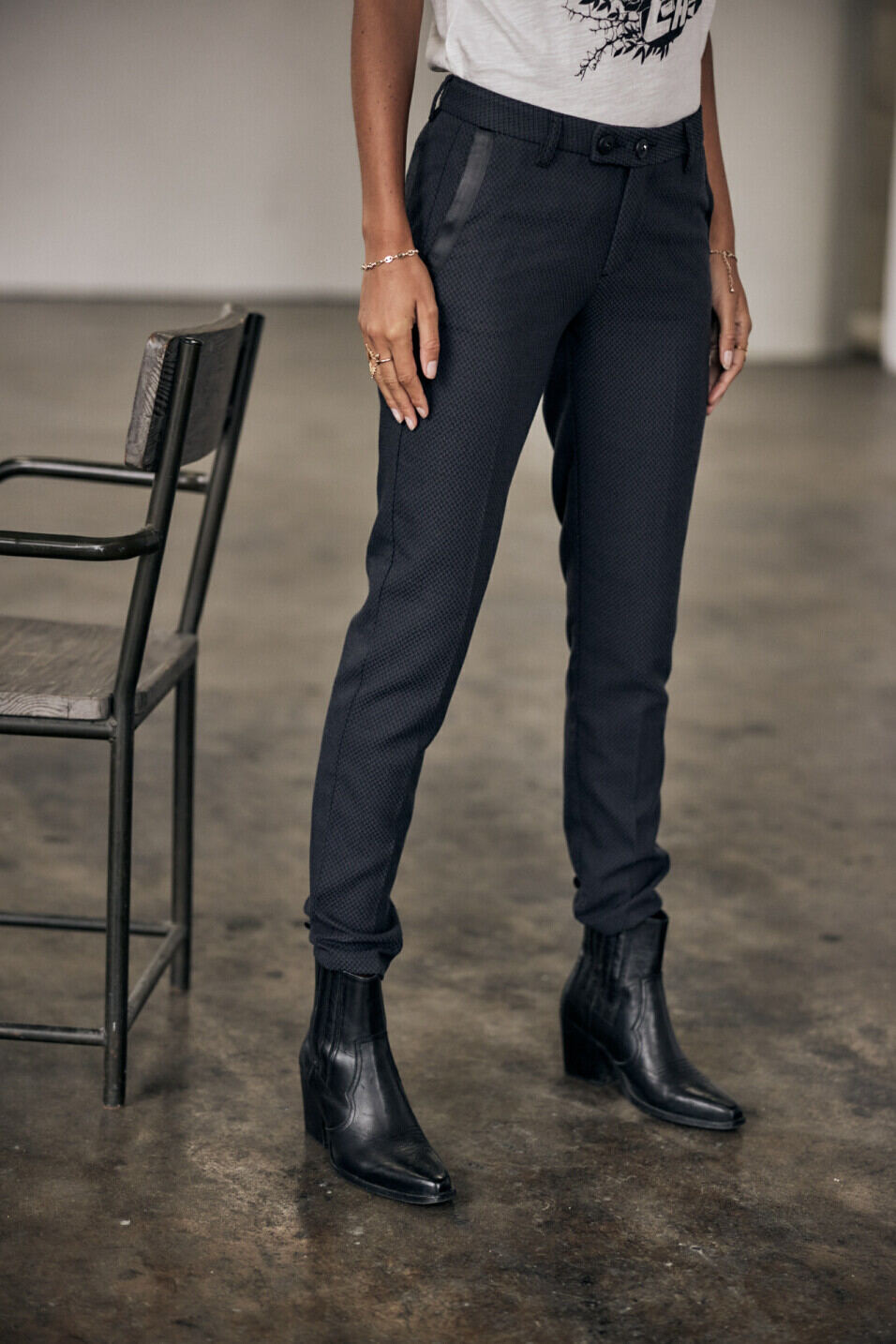 Pantalon super slim Femme Tessa Colish Ebony | Freeman T. Porter