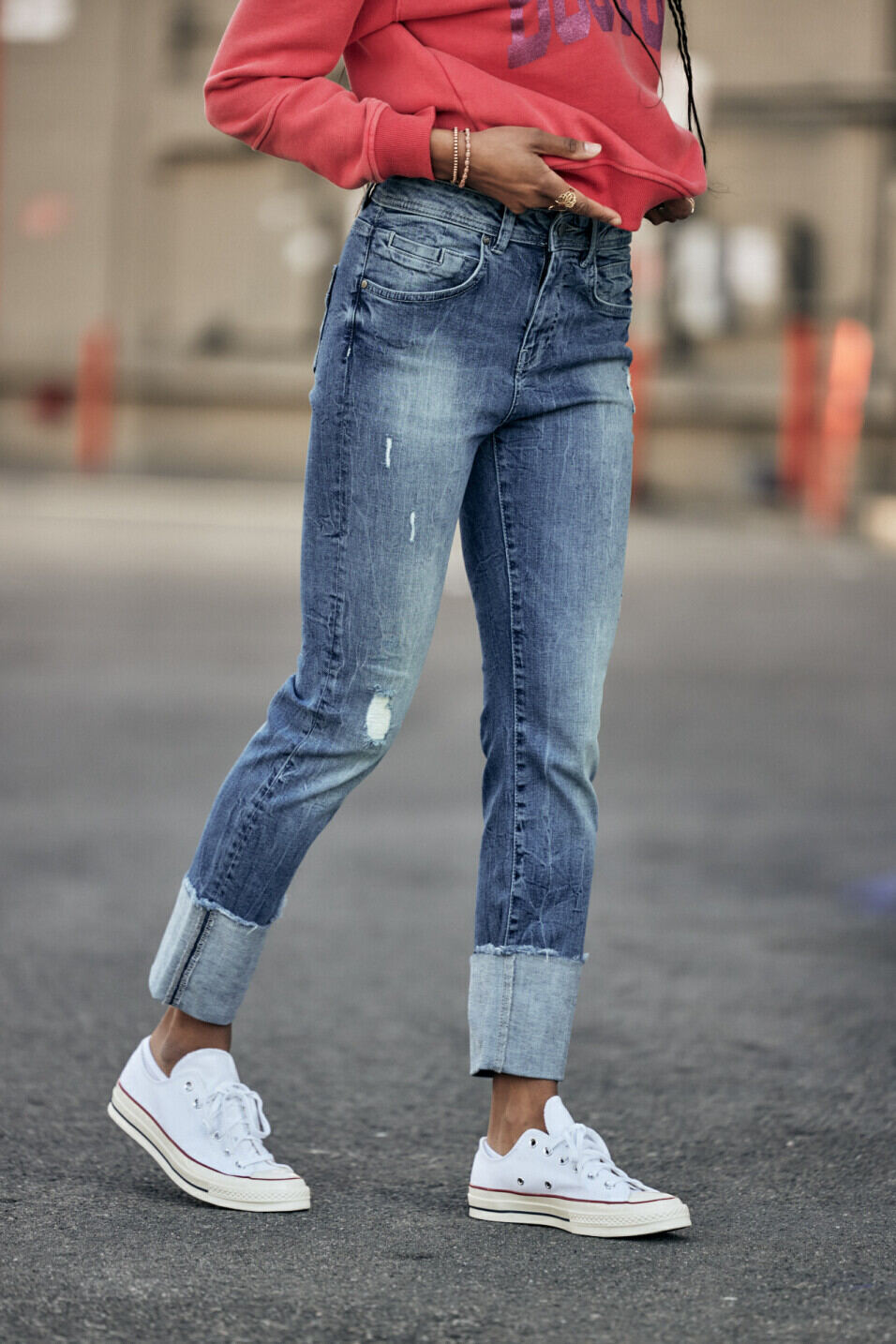 Cuffed bottom jeans Woman Angely Muchacho | Freeman T. Porter