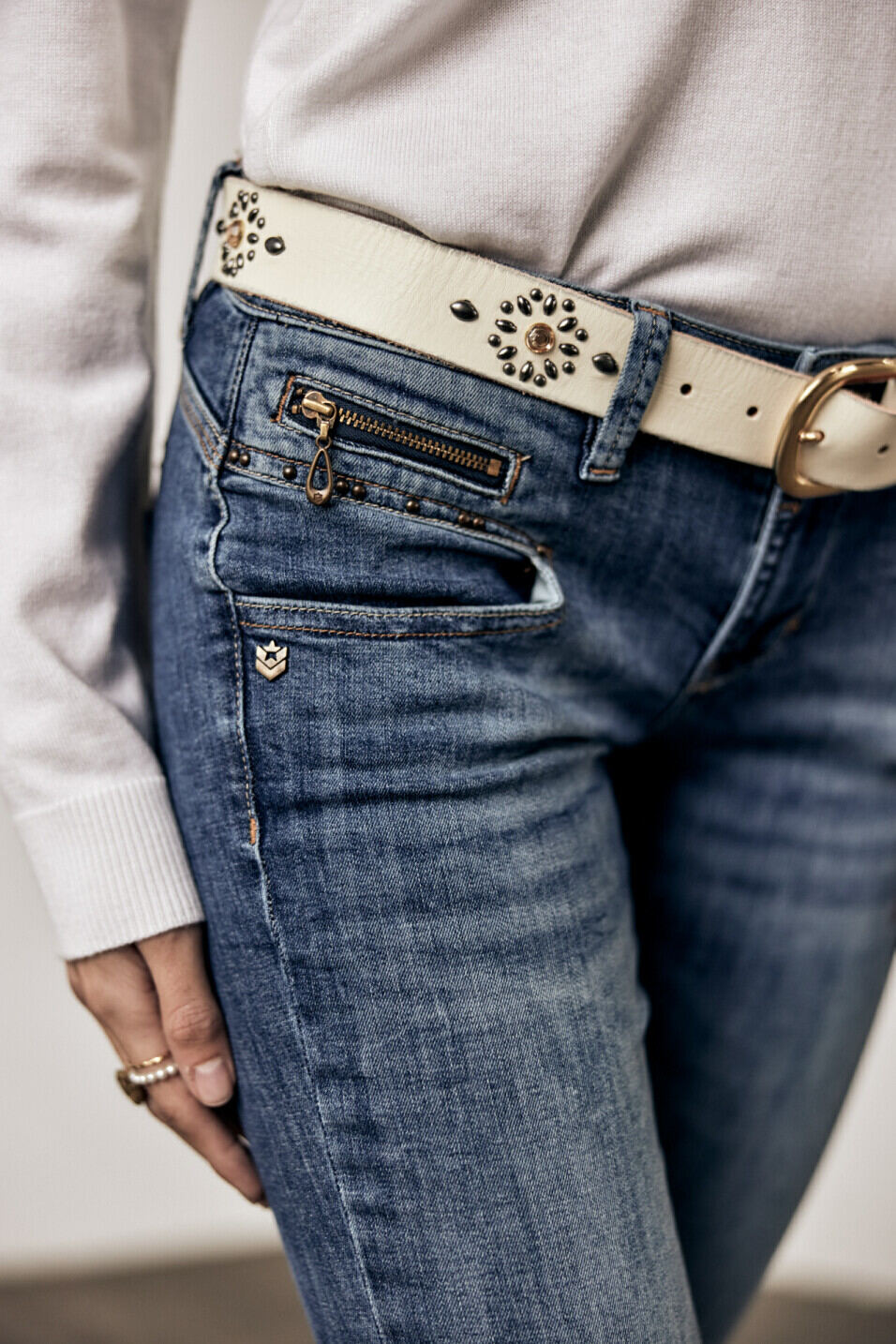 Jeans super slim Femme Alexa Cropped Pacific | Freeman T. Porter