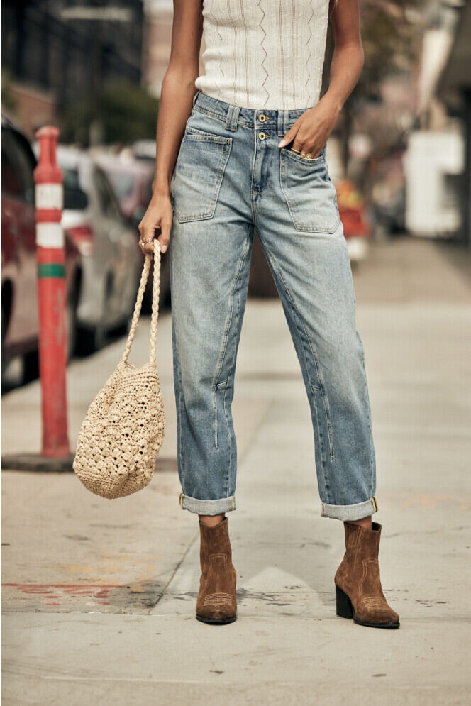 High-waisted jeans Woman Edita Figari | Freeman T. Porter
