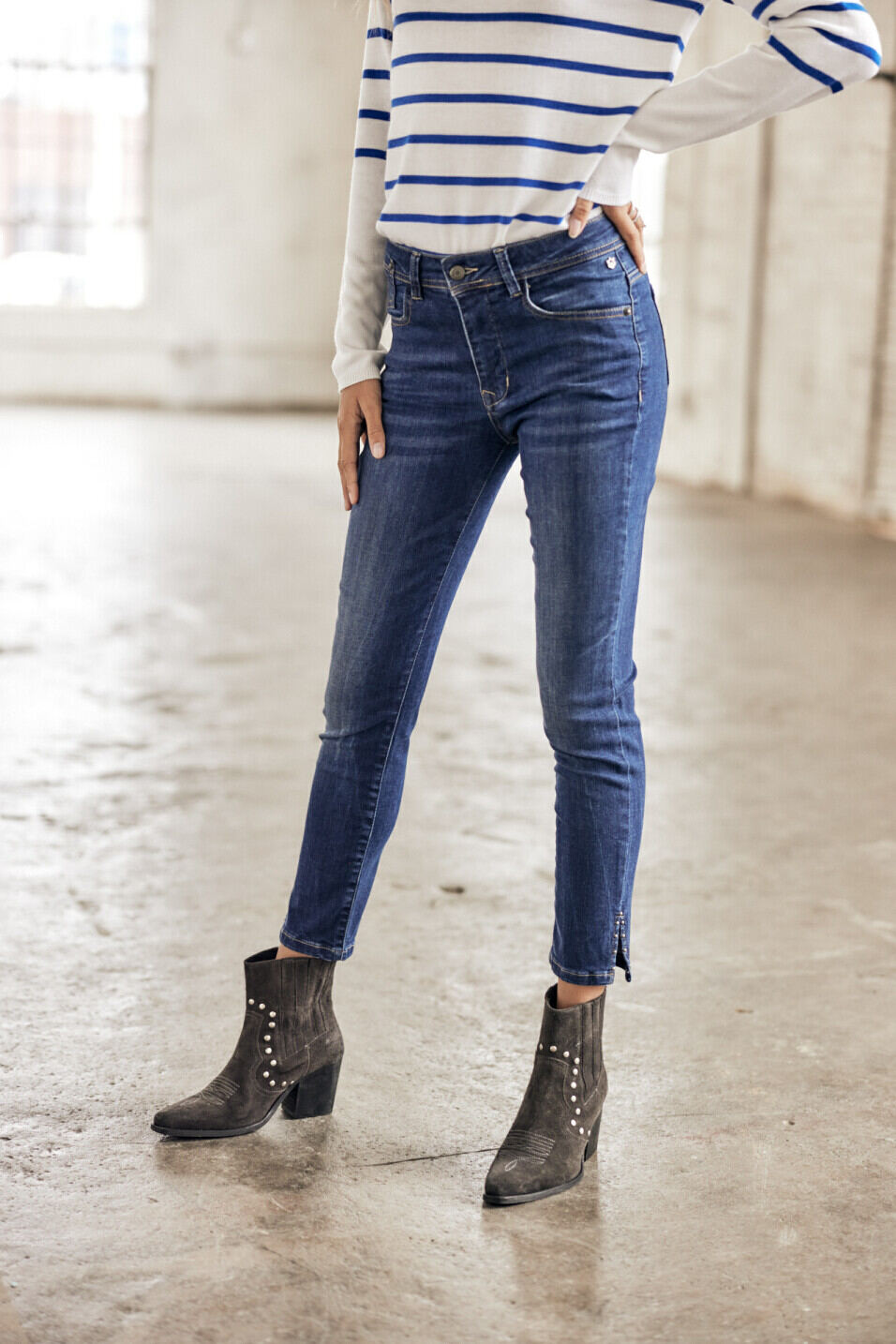 Jeans taille haute cropped Femme Gaelle Fever | Freeman T. Porter