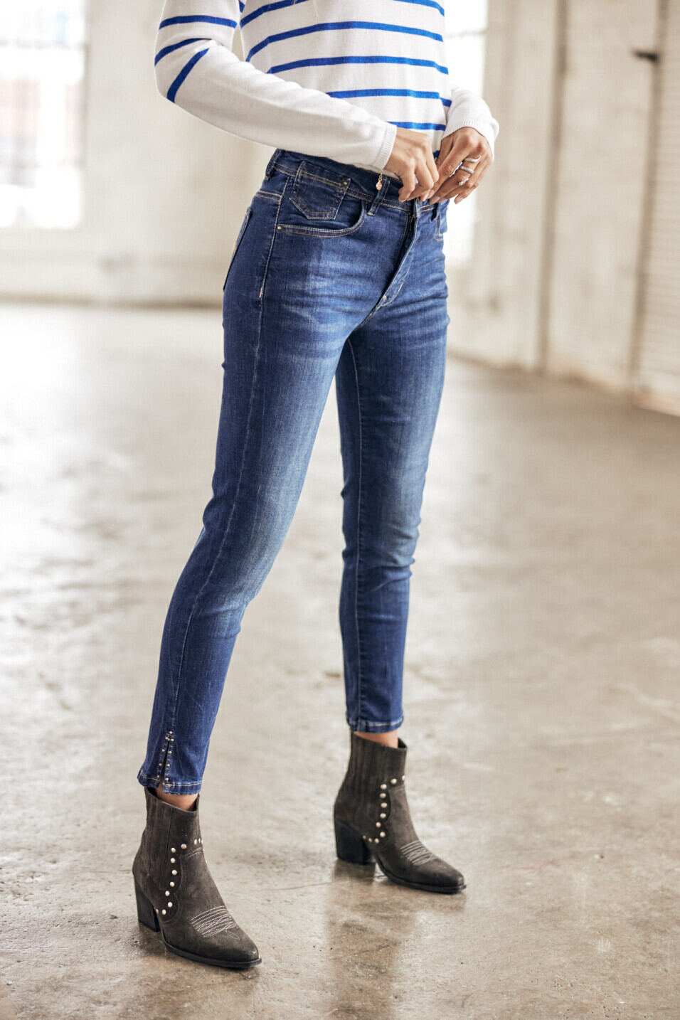Jeans taille haute cropped Femme Gaelle Fever | Freeman T. Porter
