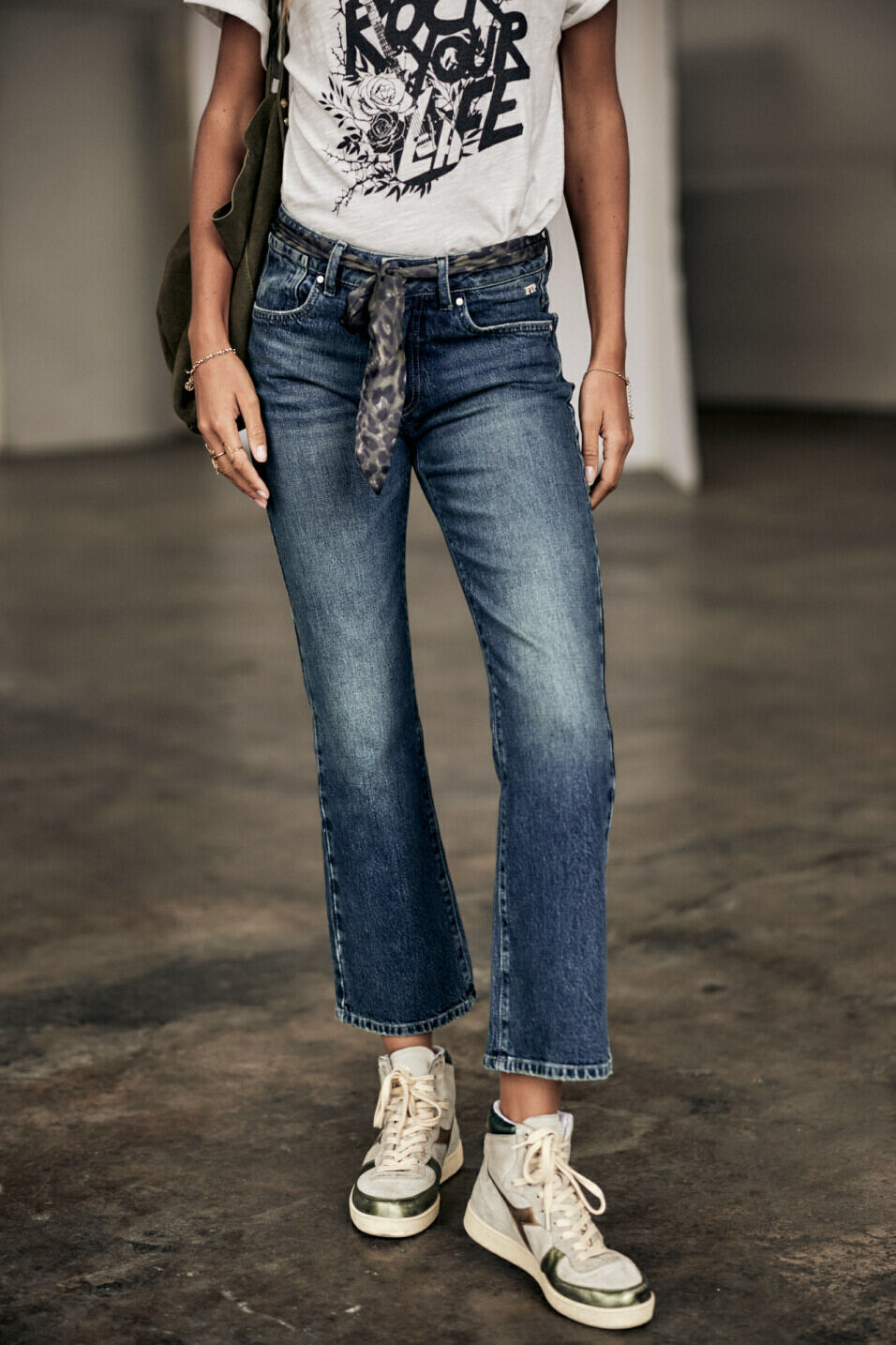 Jeans bootcut cropped Femme Norma Power | Freeman T. Porter