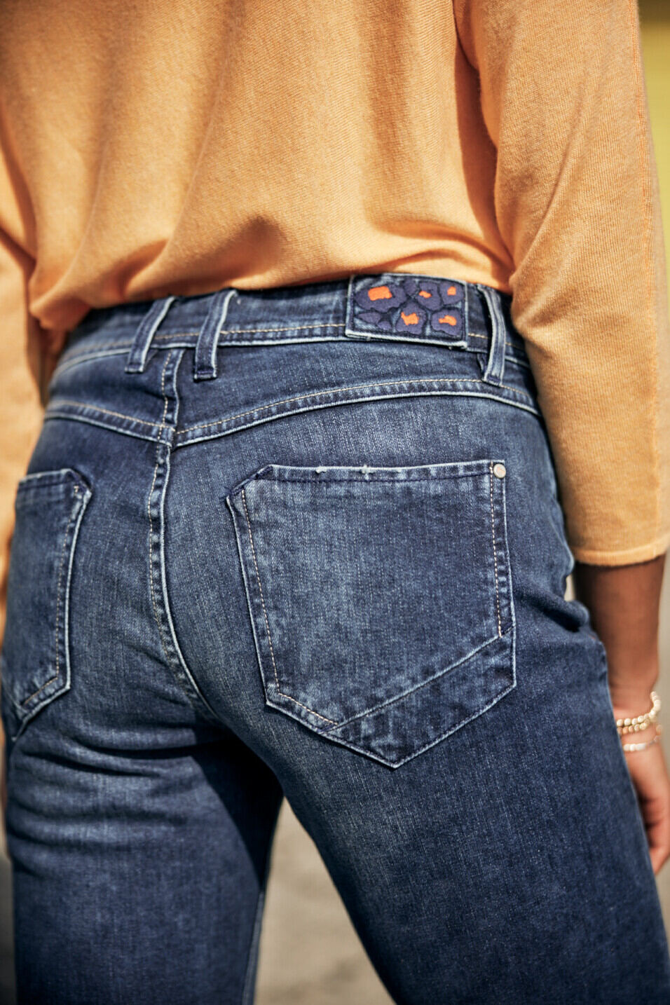 Cuffed bottom jeans Woman Salomé Sanremo dark | Freeman T. Porter