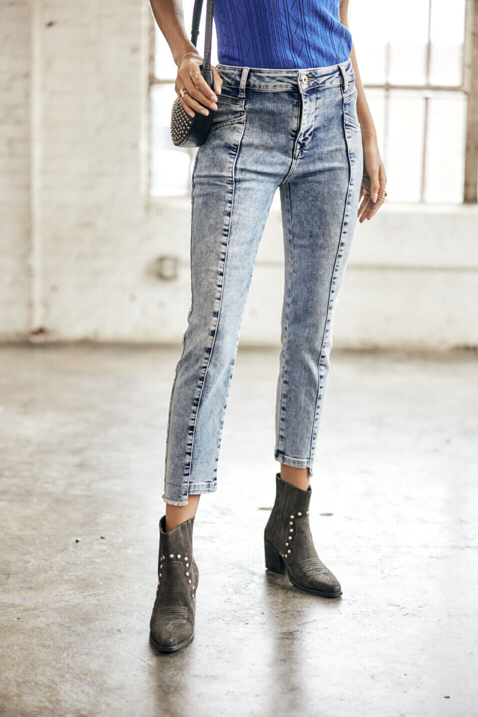 Cropped Jeans hoher Taille Woman Louison Boceano | Freeman T. Porter