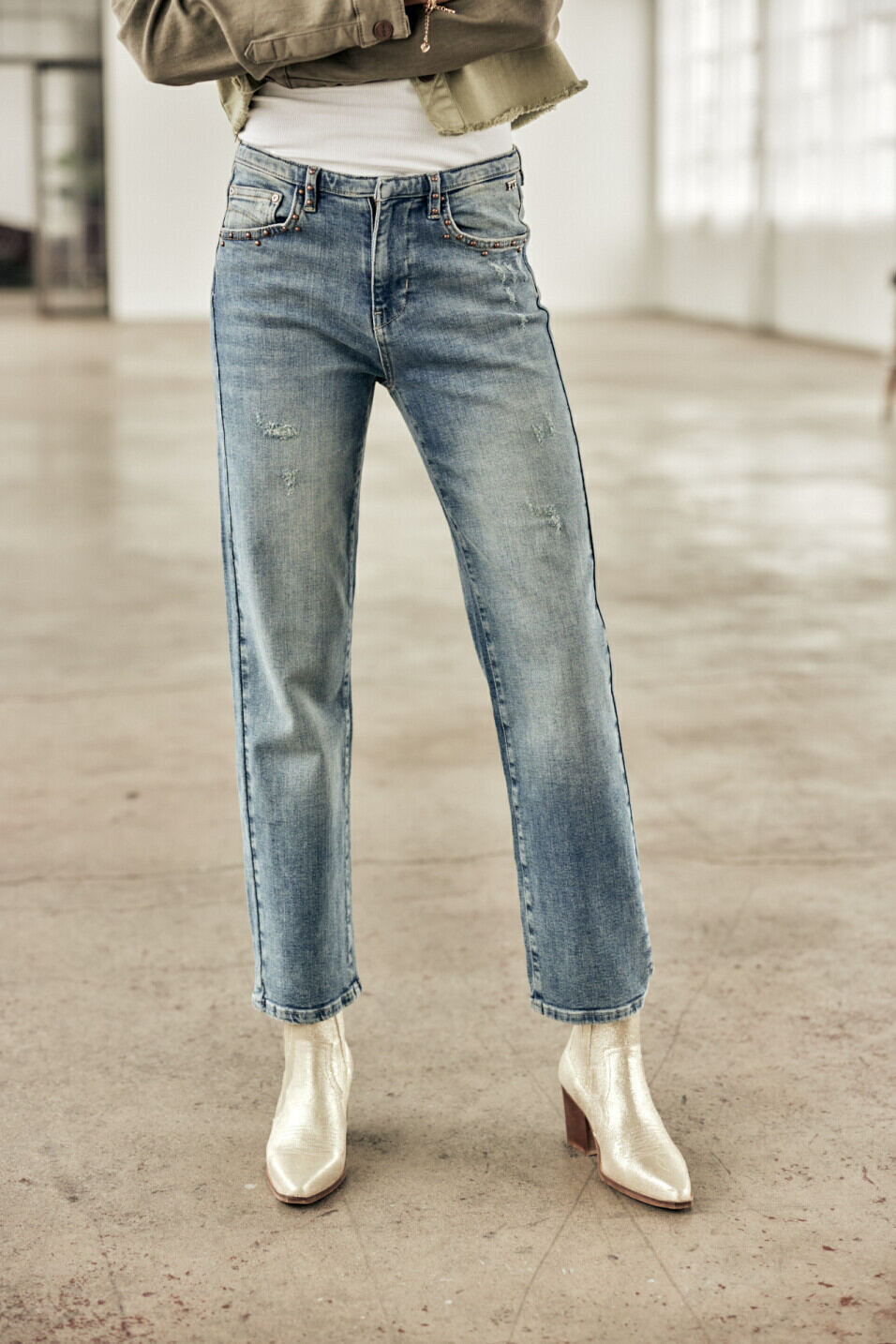 Straight cropped jeans Woman Odely Pamplone | Freeman T. Porter