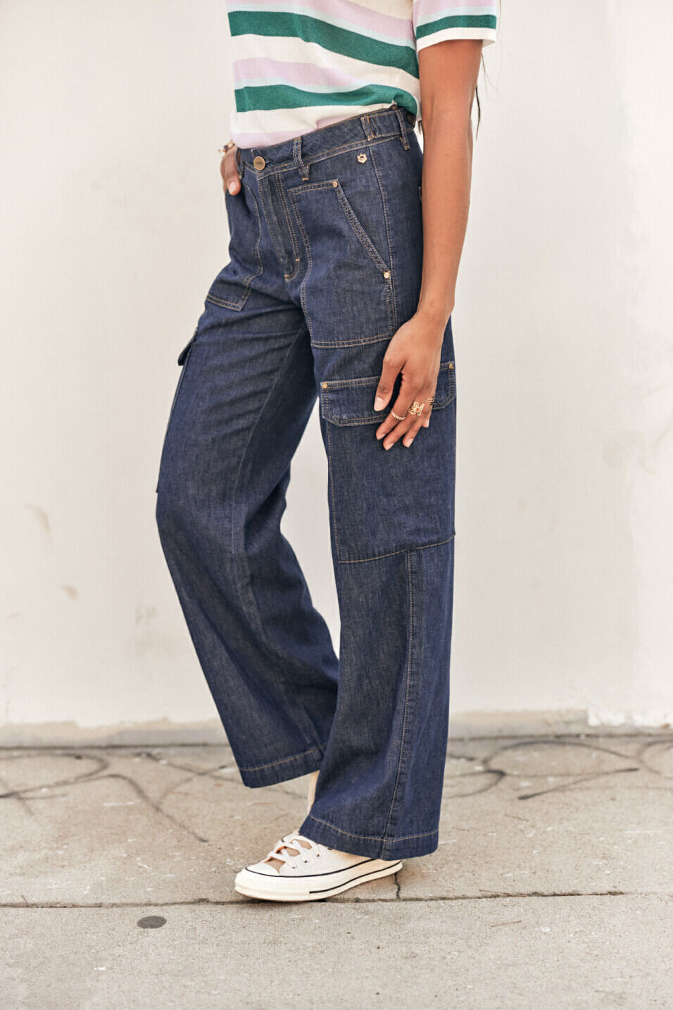 Jeans large Femme Moxie Manzana dark | Freeman T. Porter