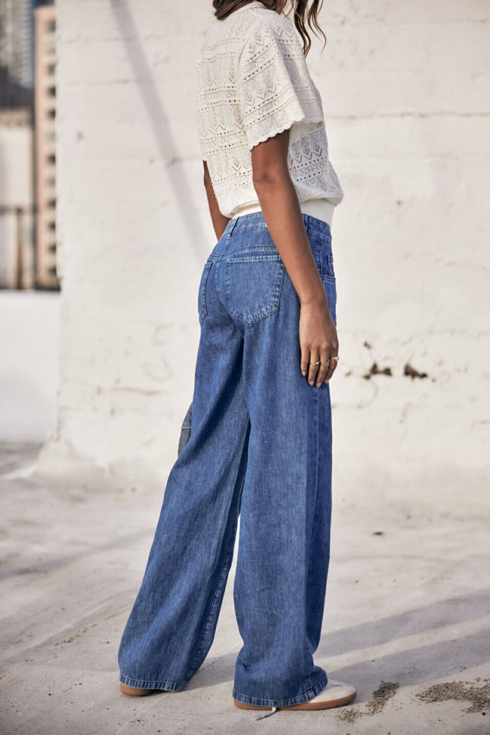 Jeans large Femme Agatha Denim Manzana med | Freeman T. Porter