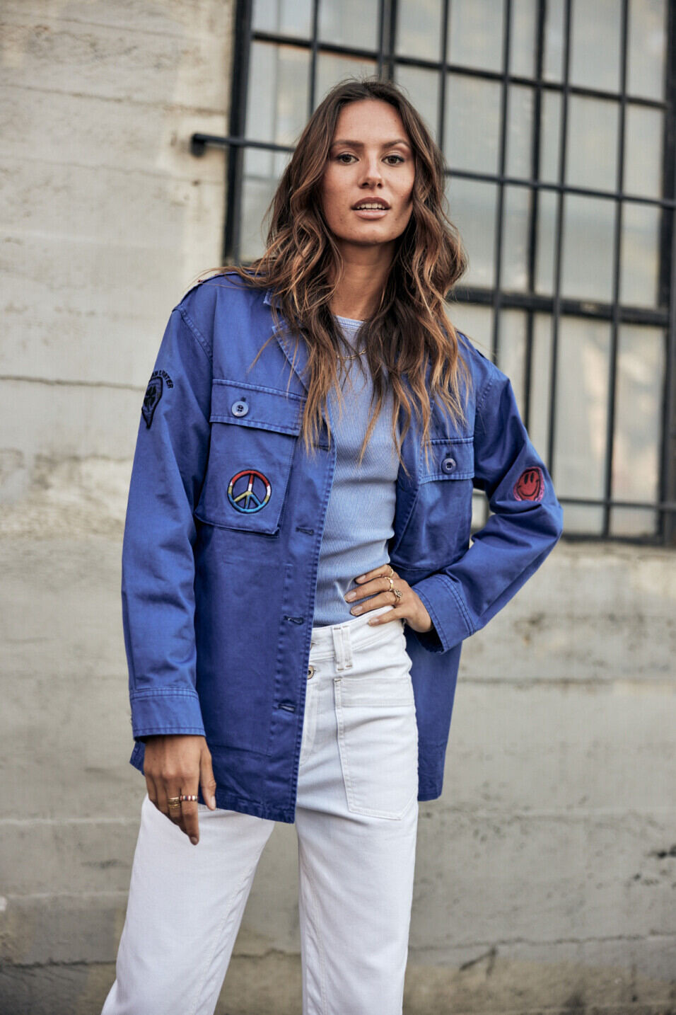 Straight jacket Woman Venty Patches 2 Dazzling blue | Freeman T. Porter