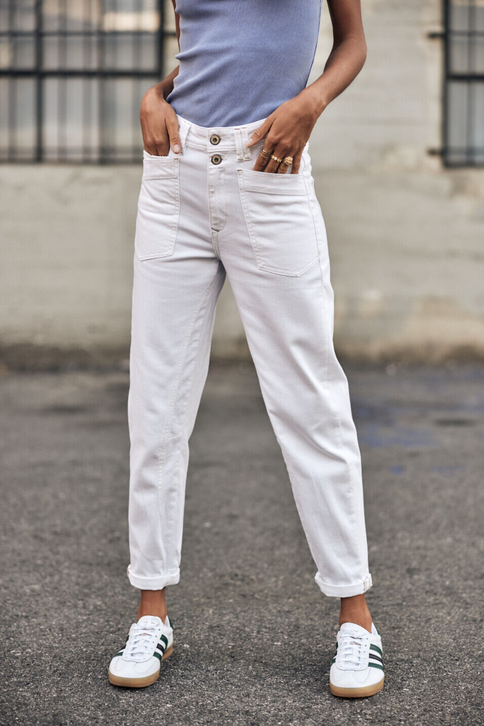 High waisted pants Woman Edita Andalousia Off white | Freeman T. Porter
