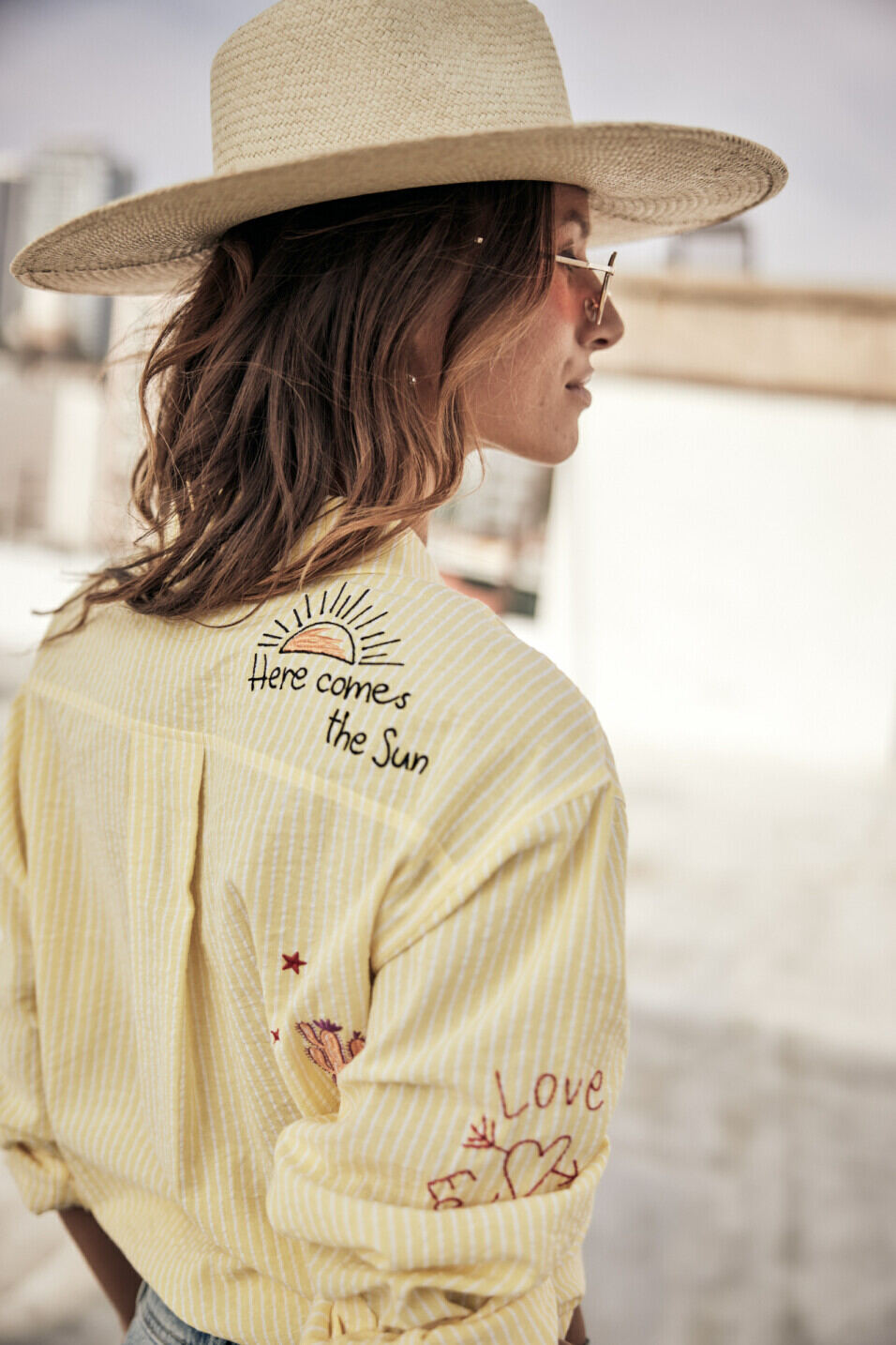 Camisa bolsillo rayas Woman Chella Stripes Lemon | Freeman T. Porter