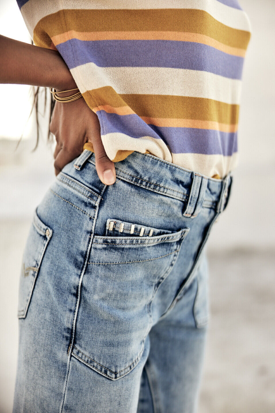 High-waisted jeans Woman Edita Palermo med | Freeman T. Porter