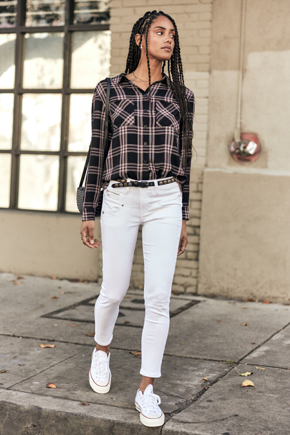 Jeans skinny Femme Alexa High Waist Cropped White | Freeman T. Porter