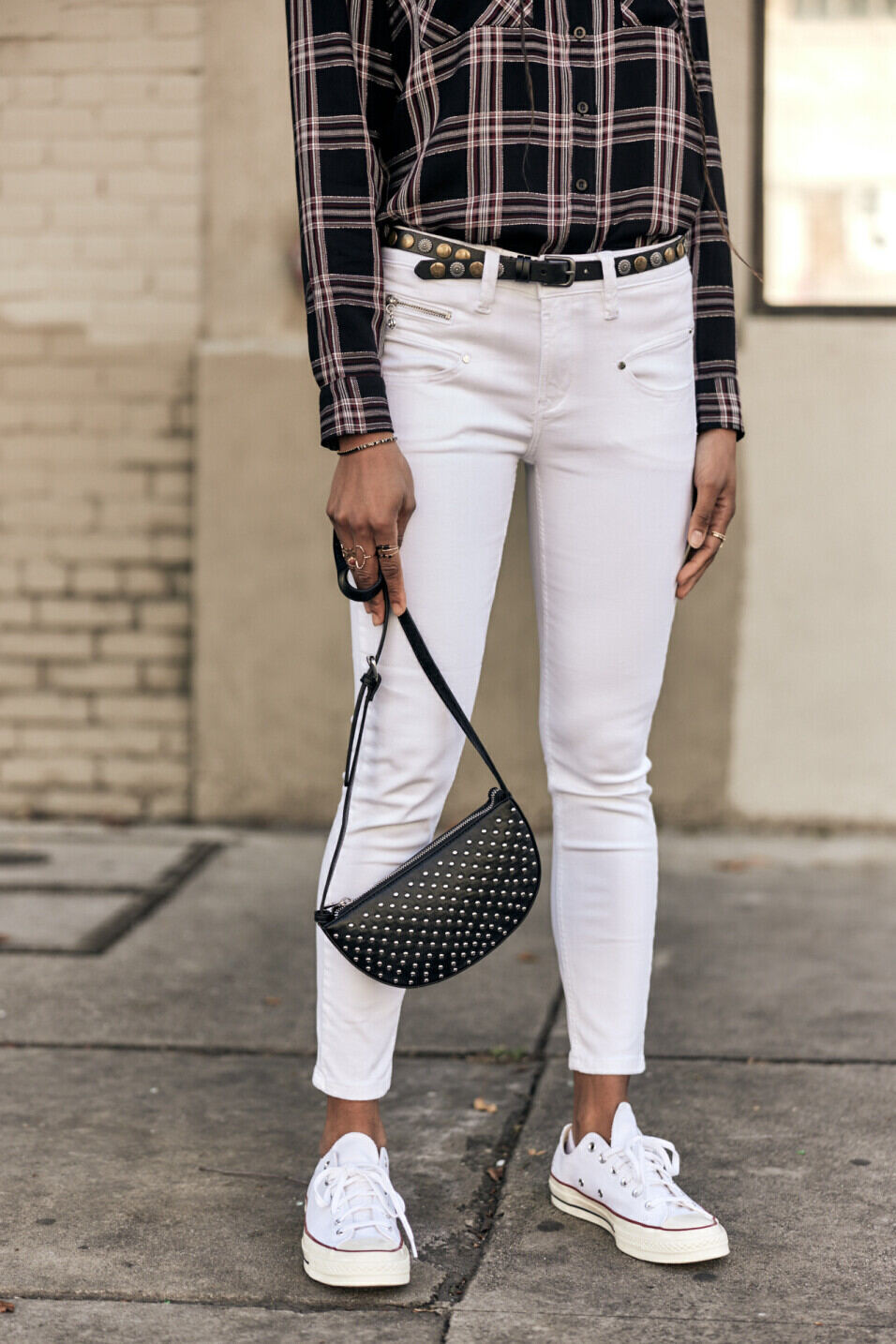 Jeans skinny Femme Alexa High Waist Cropped White | Freeman T. Porter