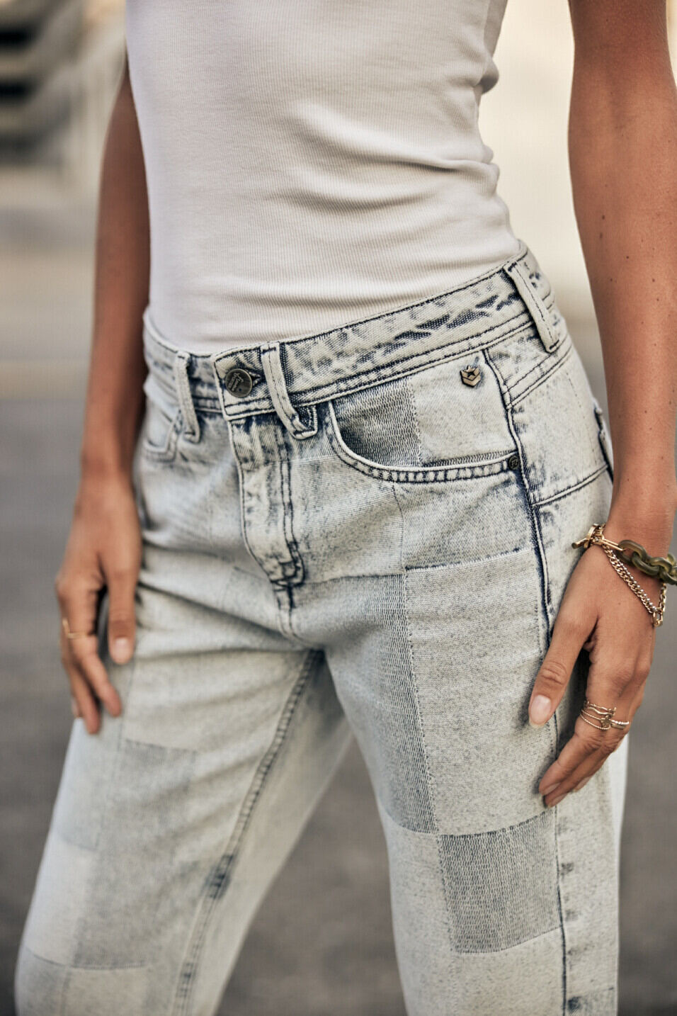 Boyfriend jeans Woman Timea Braga light blue | Freeman T. Porter