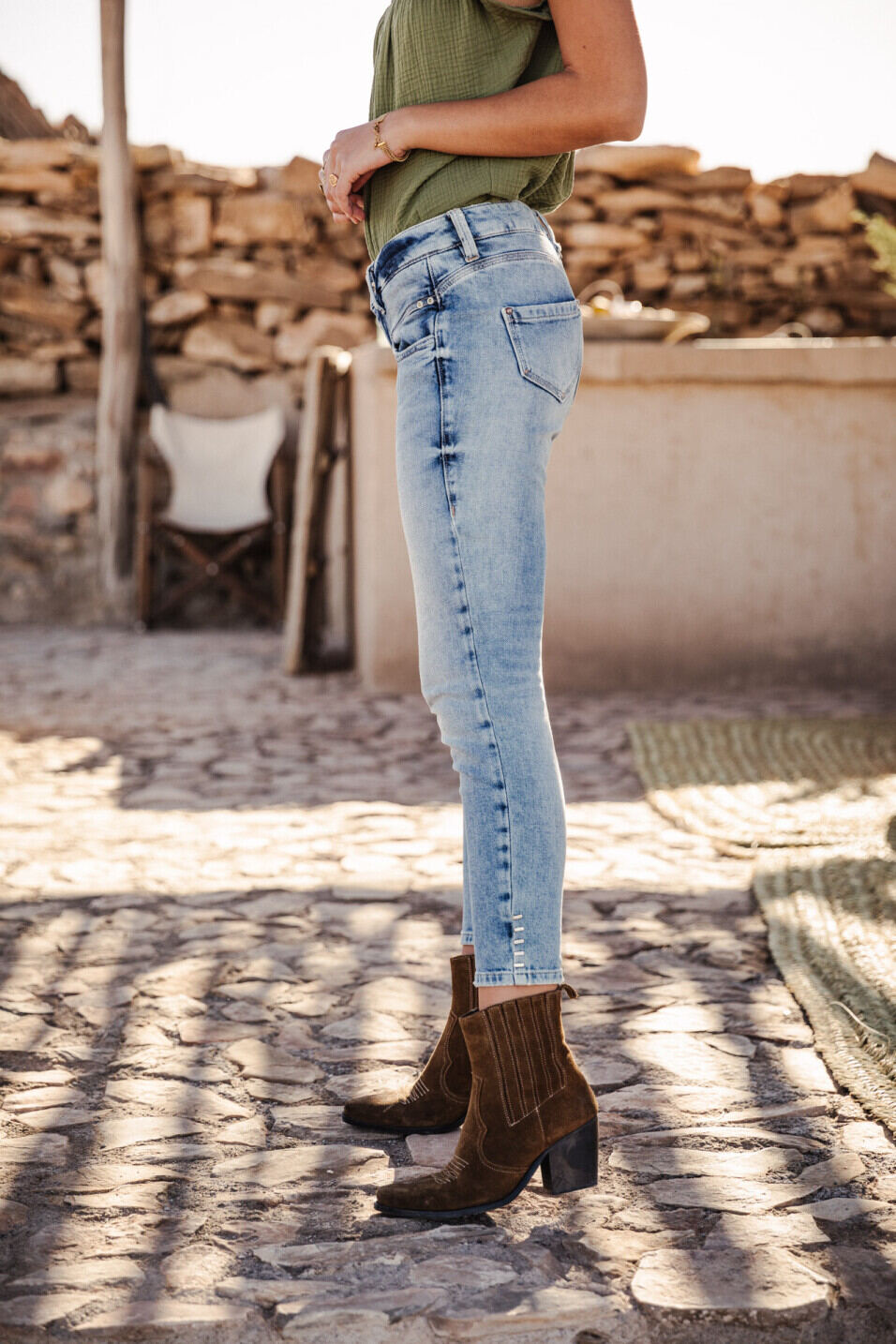 Skinny jeans Woman Alexa Cropped Palermo med | Freeman T. Porter