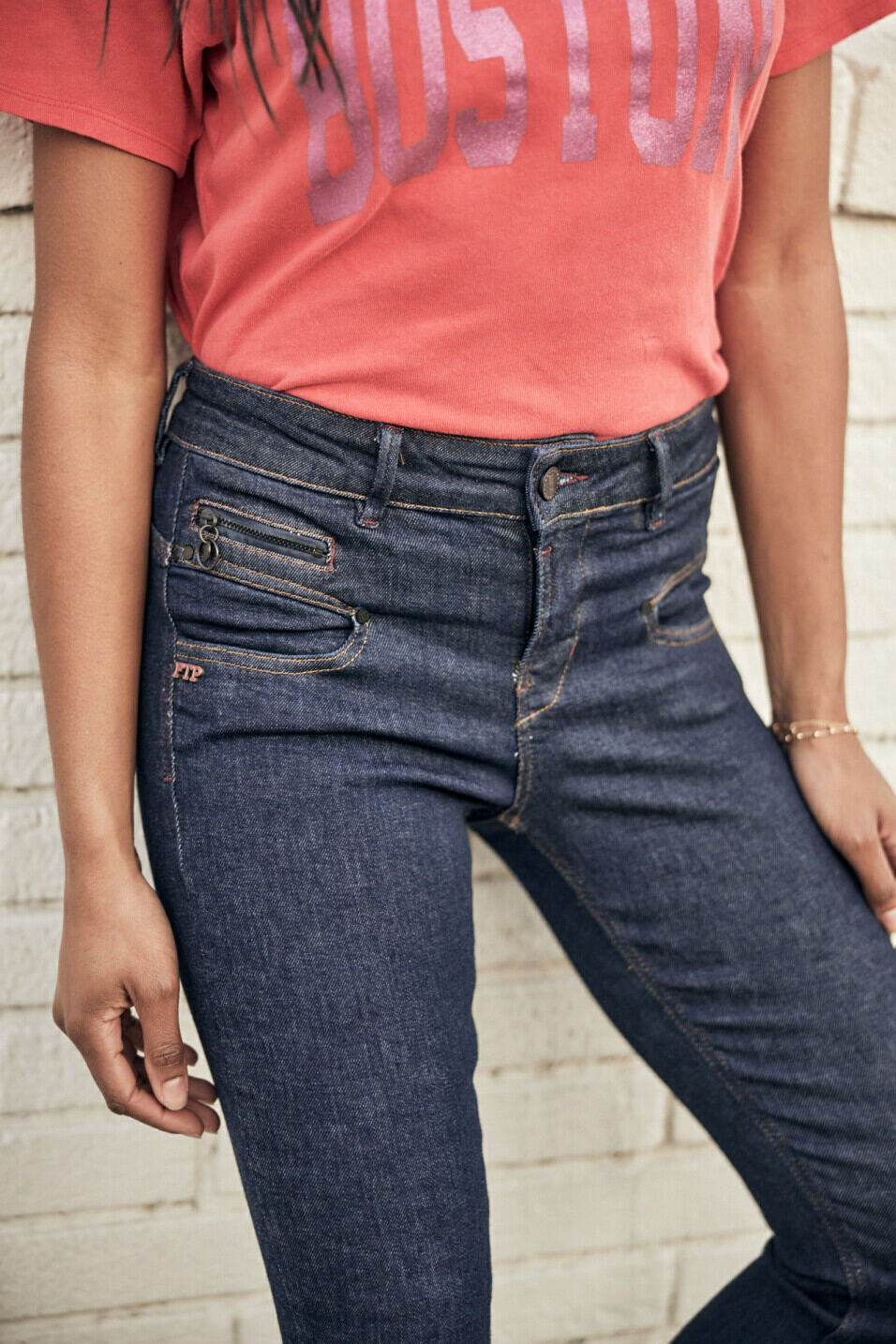 Skinny jeans Woman Alexa High Waist Cropped Bokken | Freeman T. Porter