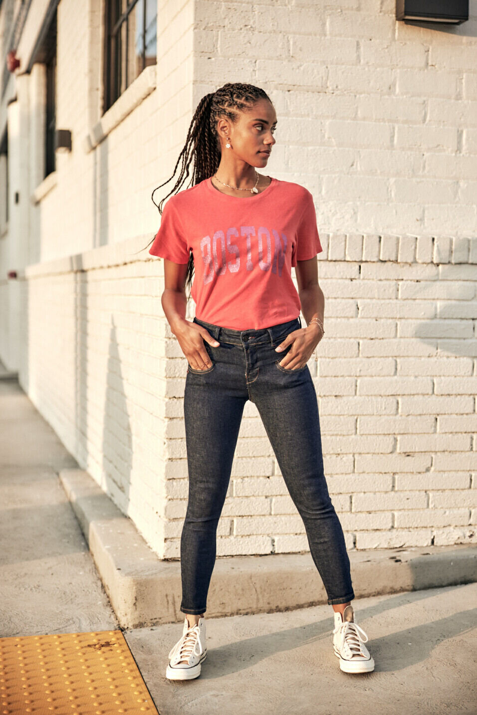 Skinny Jeans Woman Alexa High Waist Cropped Bokken | Freeman T. Porter