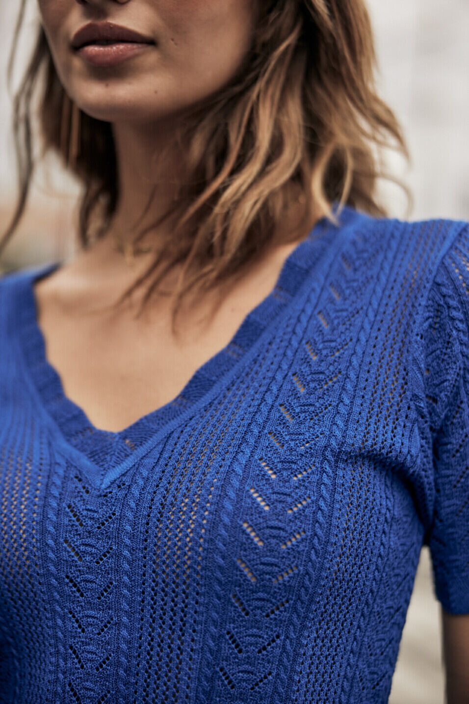 Fitted sweater Woman Polane Princess blue | Freeman T. Porter