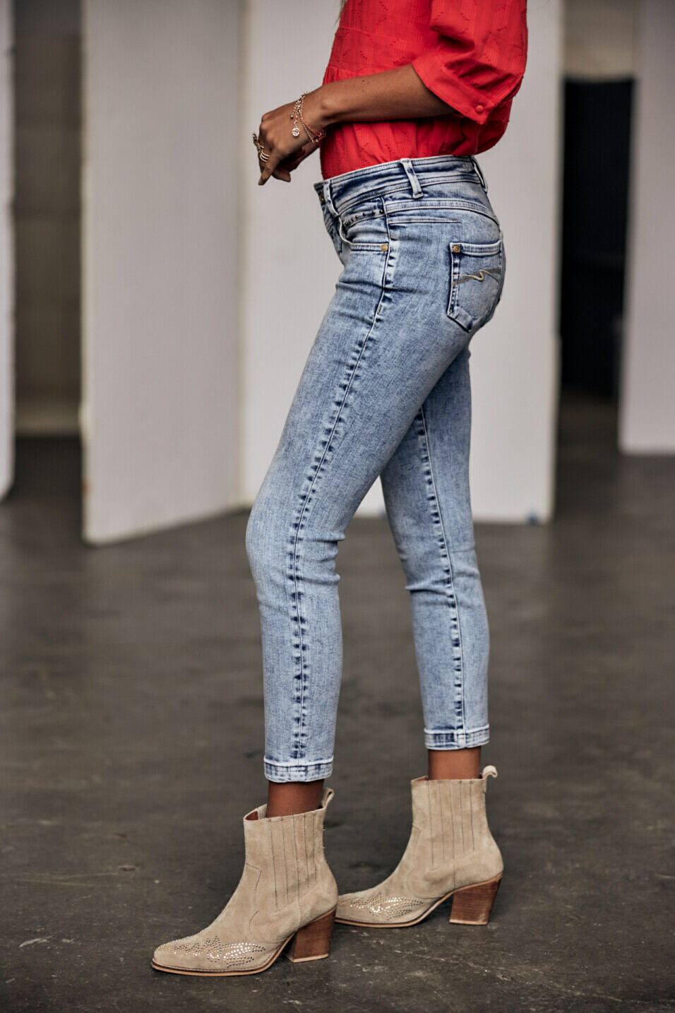 Skinny cropped Jeans Woman Anae Boceano | Freeman T. Porter