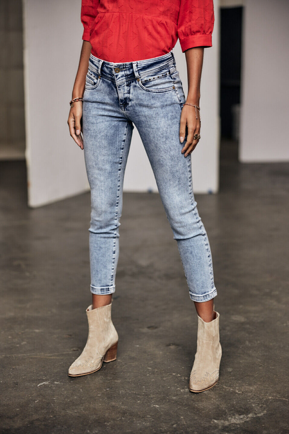 Skinny cropped jeans Woman Anae Boceano | Freeman T. Porter