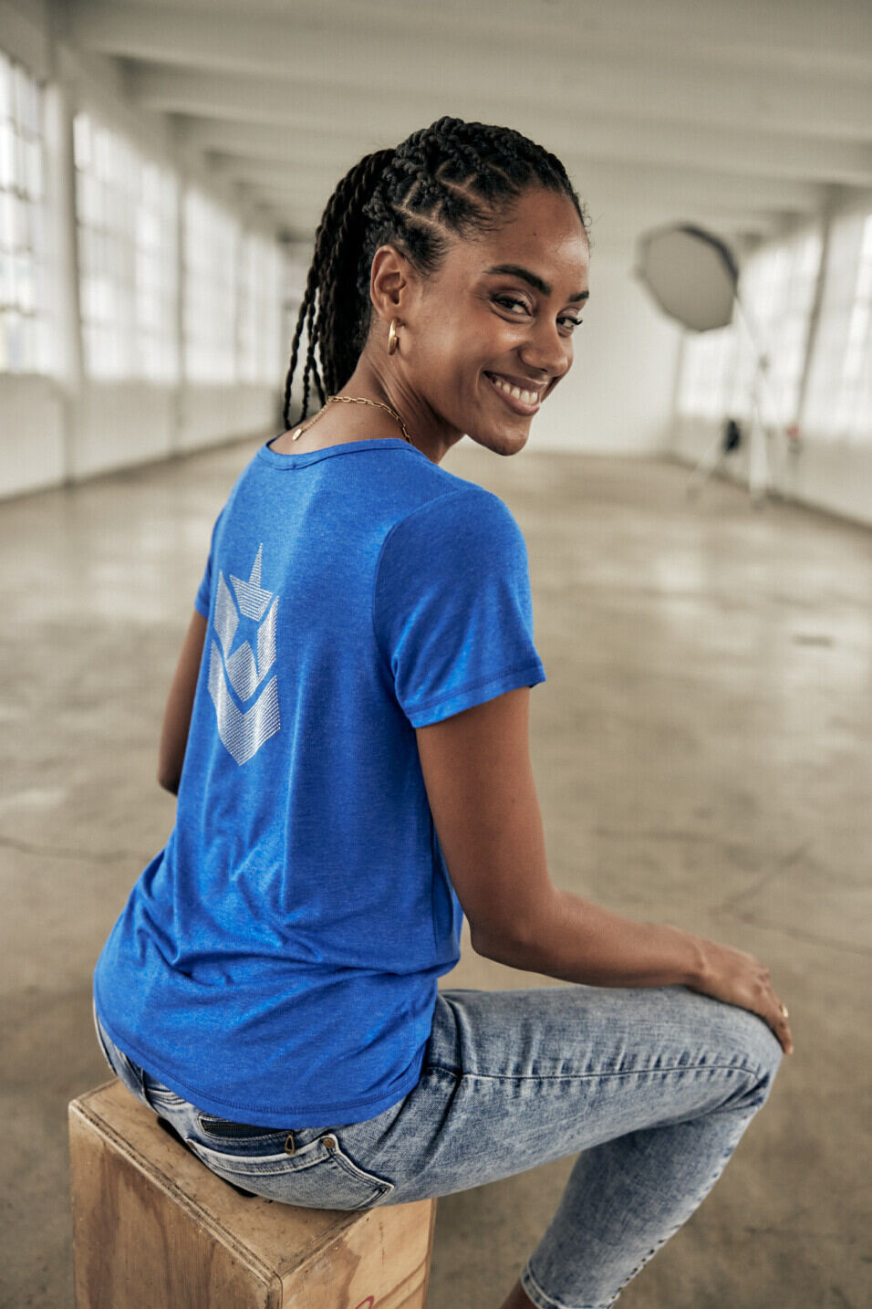 Gerades T-Shirt Woman Tarissa Icon Princess blue | Freeman T. Porter