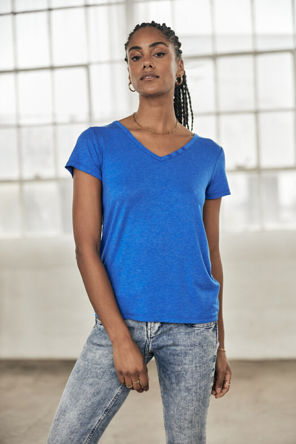 T-shirt logo strass Femme Tarissa Icon Princess blue | Freeman T. Porter