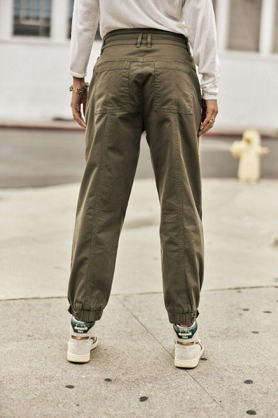 Pantalon cargo Femme Moana Otway Dusty olive | Freeman T. Porter