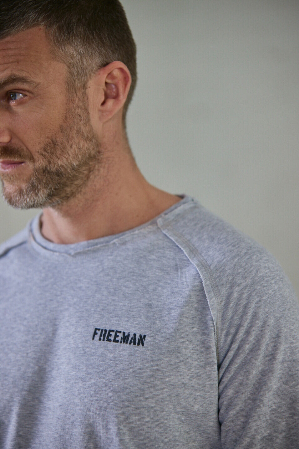 Camiseta mangas largas Man Christopher Salty Grey-melange | Freeman T. Porter