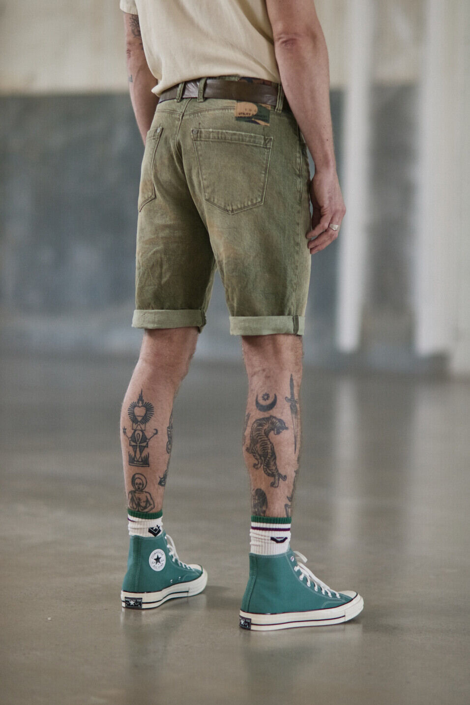 Slim Shorts Man Taquion Short Portorico khaki | Freeman T. Porter