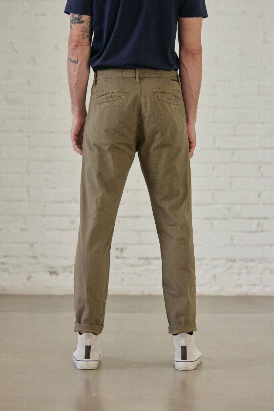 Cropped pants Man Bruce Aras Dusky green | Freeman T. Porter