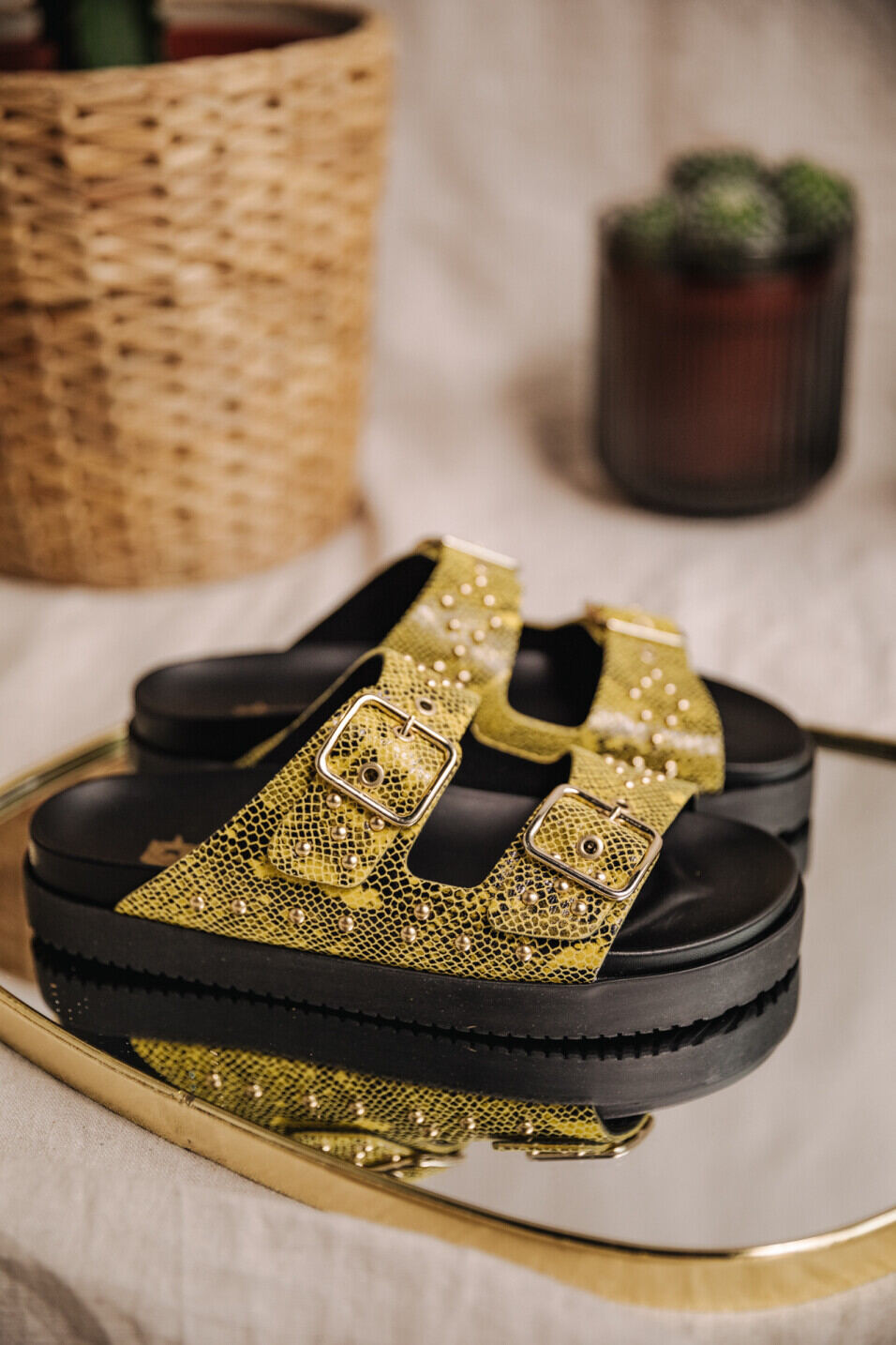 Leather sandals Woman Conny Yellow | Freeman T. Porter